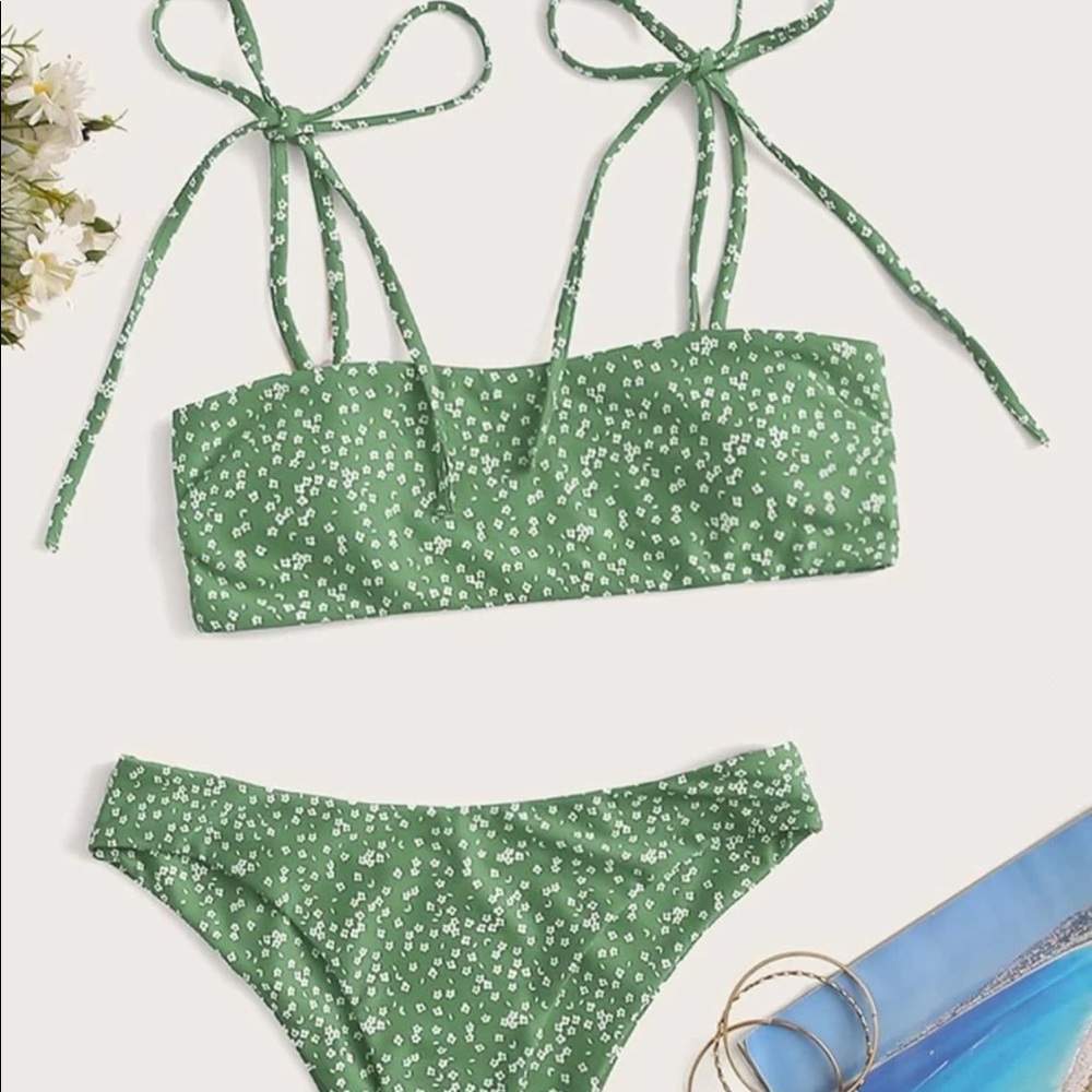 Floral Shoulder Tie Bikini